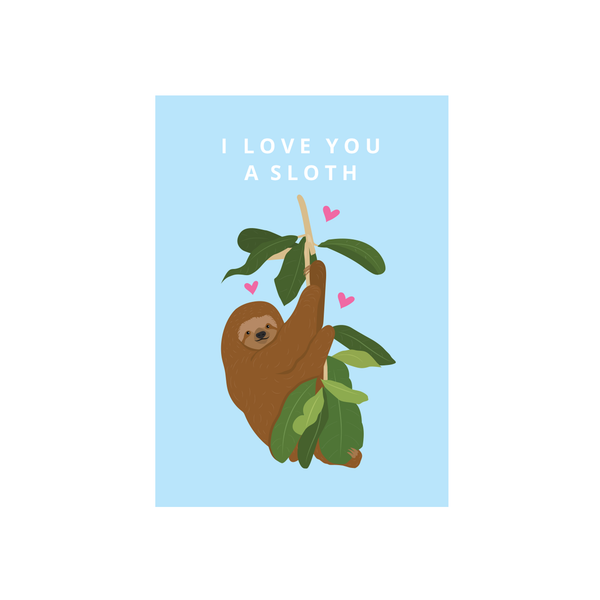 eminentd Cutie Animal Pun Card Love Sloth