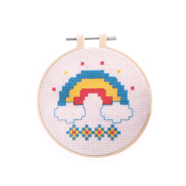 Mini Cross Stitch Kit Rainbow