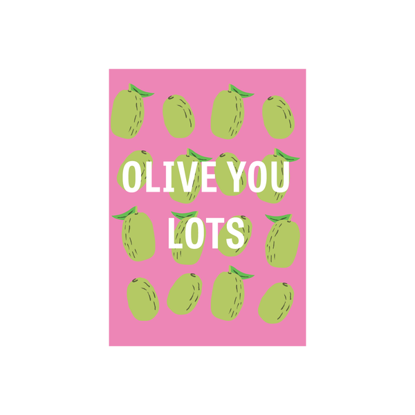 eminentd Fruit Pun Card Olive you Lots