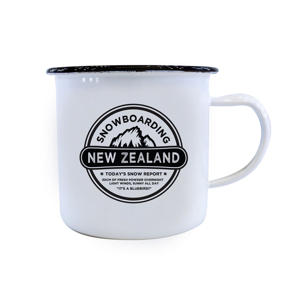 Moana Road Snowboarding Enamel Mug