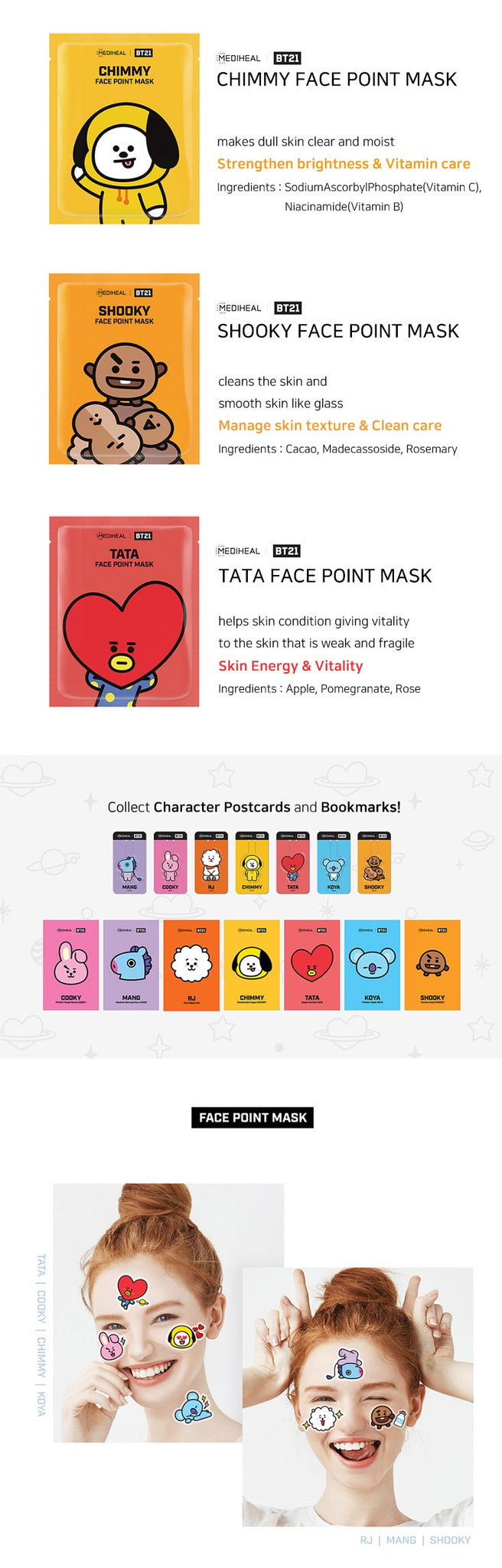 Download Mediheal Bt21 Face Point Masks 1box Or 1sheet Image Beauty Online PSD Mockup Templates