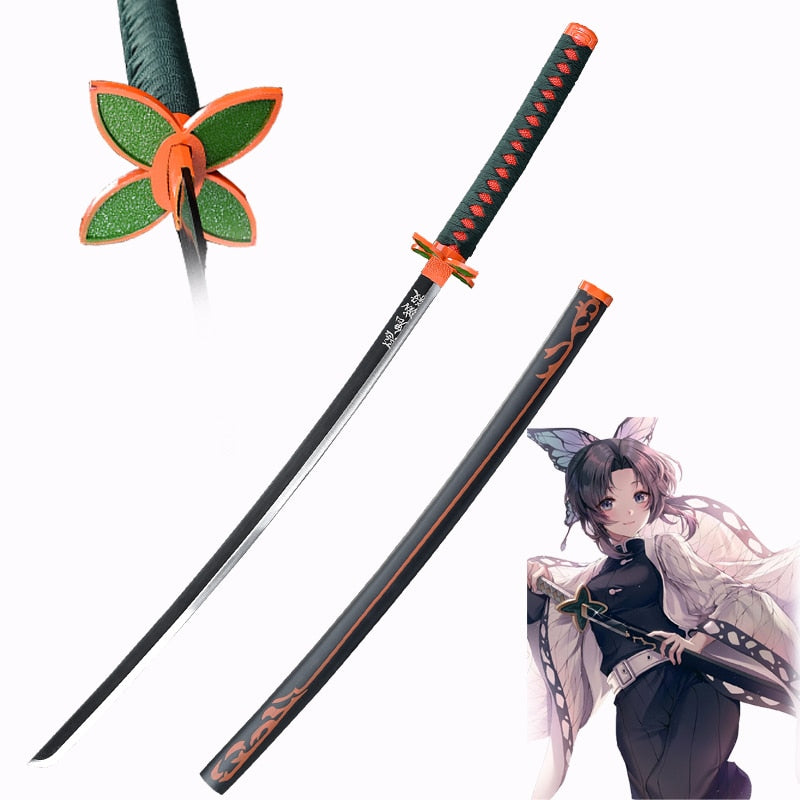 WWMM 41in Demon Slayer Sword Kochou Shinobu Cosplay Anime Sword Shinobu  Nichirin Katana for Cosplay  Collection Japanese Anime Katana Color  A  Size  with Sword Stand  Amazoncomau Toys 