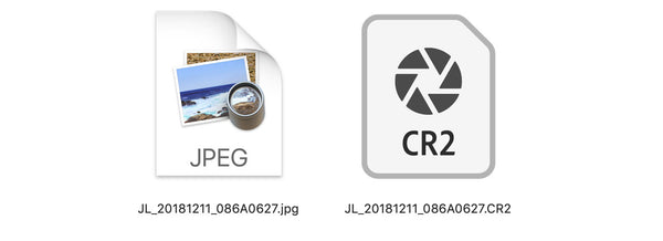 RAW file and JPEG file in Mac Finder