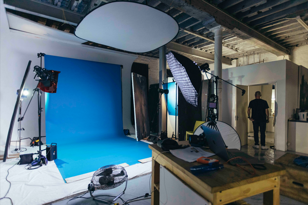 Behind the scenes studio