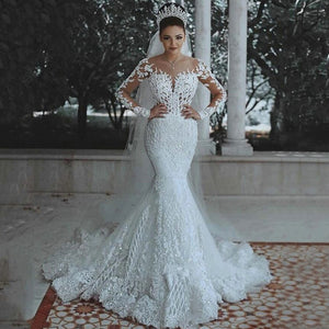 arabic mermaid wedding dresses