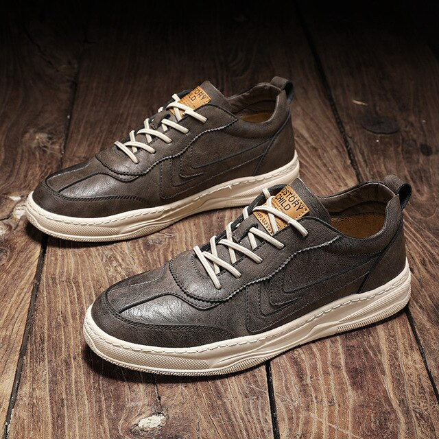 comfortable leather sneakers