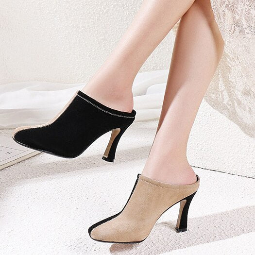 black high heels size 4