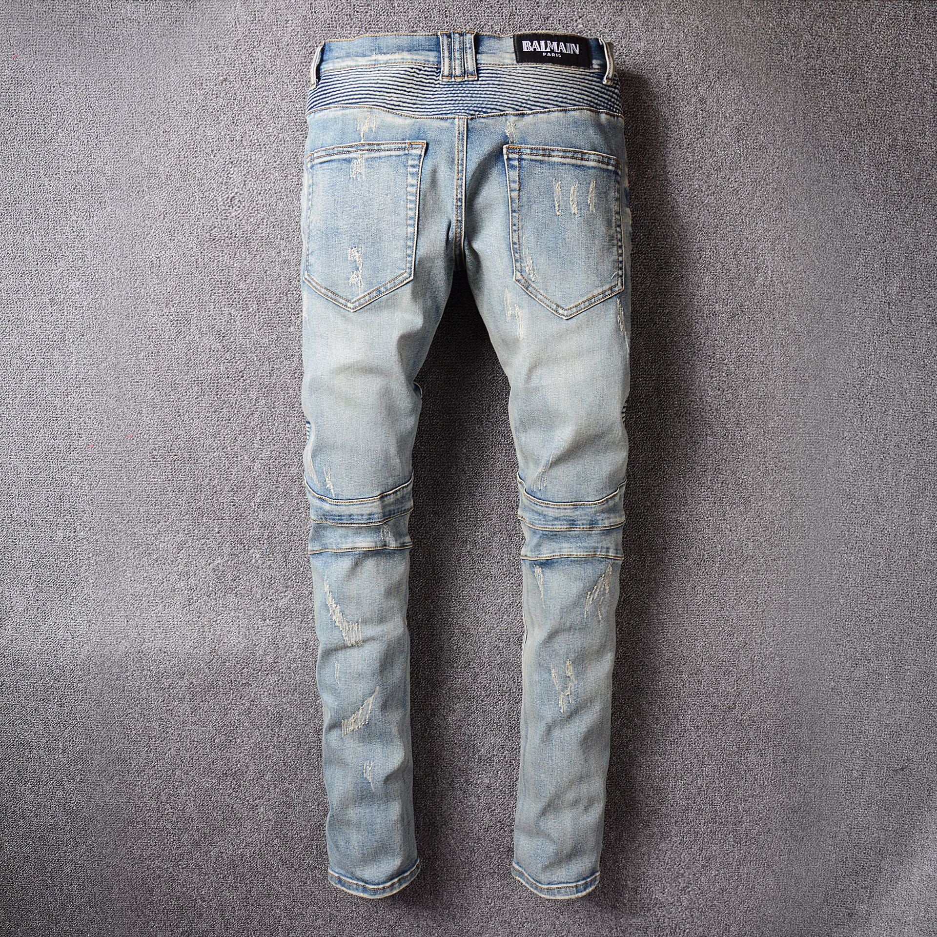Europen france brand Men's denim trousers jeans pants Slim Straight ...