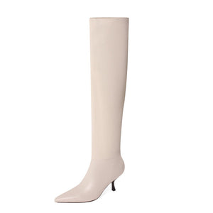 beige long boots