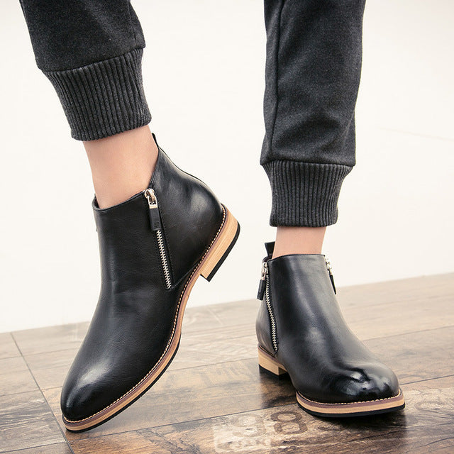 mens chelsea boots round toe