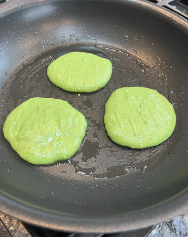 Green Pancake Cooking