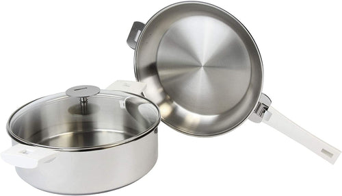 Stainless stock pot - Removable Strate - Strate removable handle, Saucepans  - Cristel