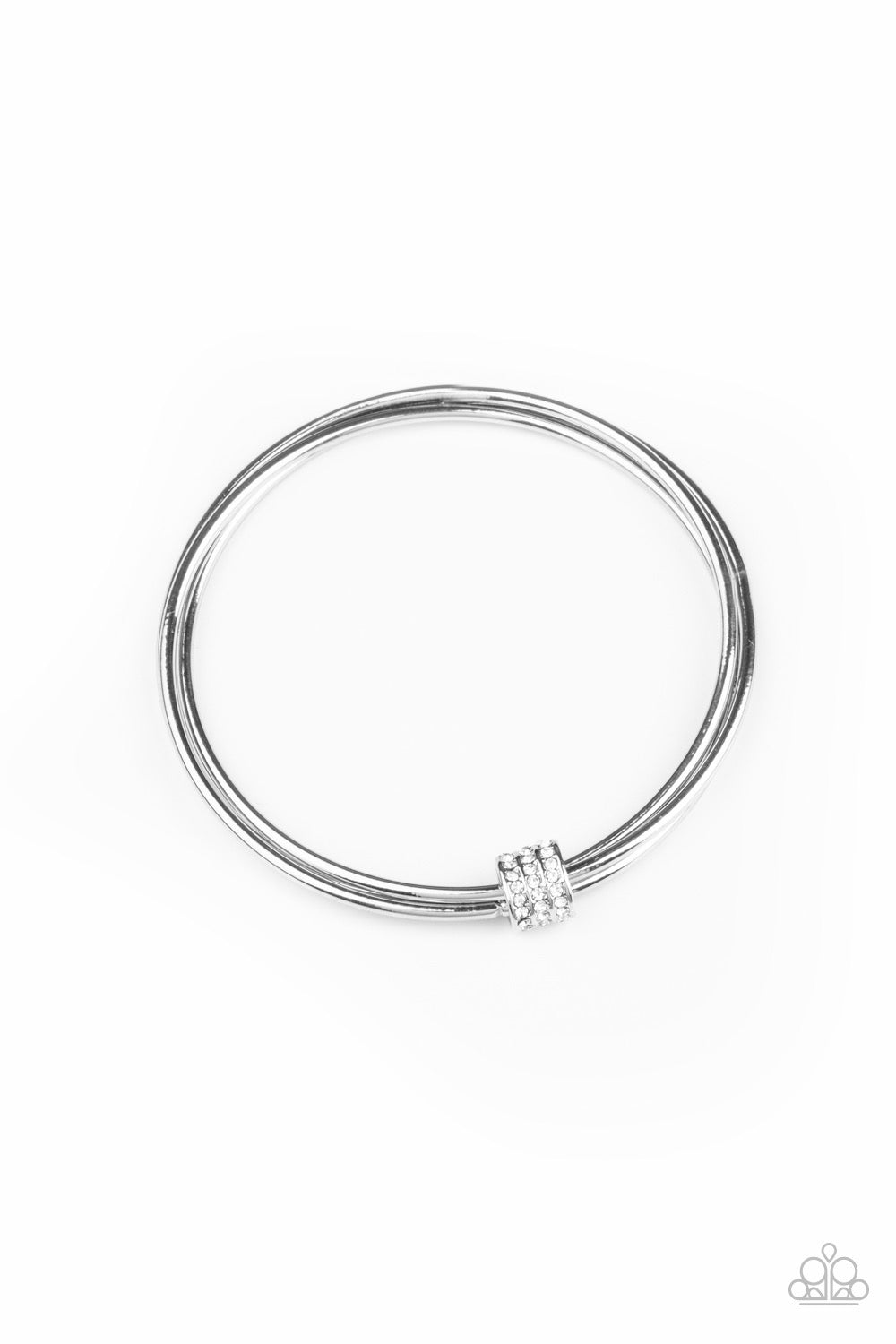 Paparazzi Roll Out The Rhinestones - Bracelet White Box 103