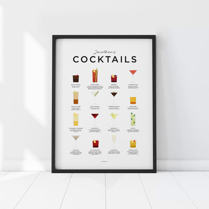 Personalised Cocktails Print