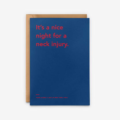 ‘It's A Nice Night For A Neck Injury’ Christmas Card
