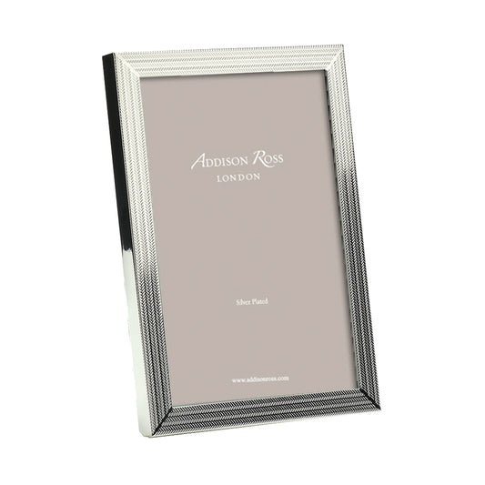 Silver Plated Picture Frame - Grooved - 4x6, 5x7, 8x10