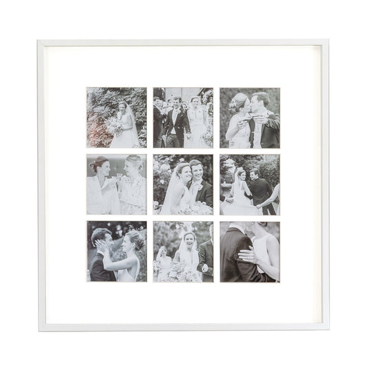 Multi Opening Picture Frame - Wall Mount Collage Black & White Frame