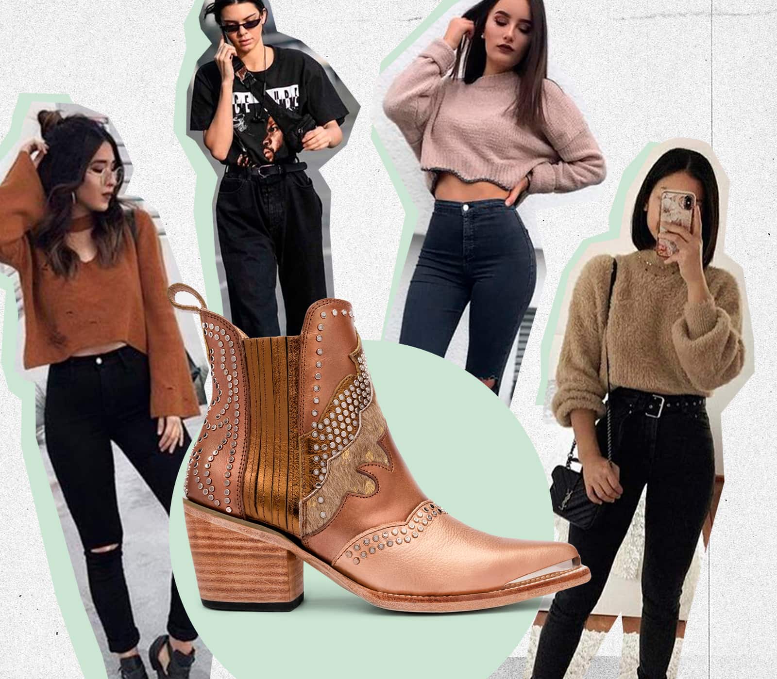 Cómo elegir un outfit con botines de tacón grueso y jeans - Mezcalero