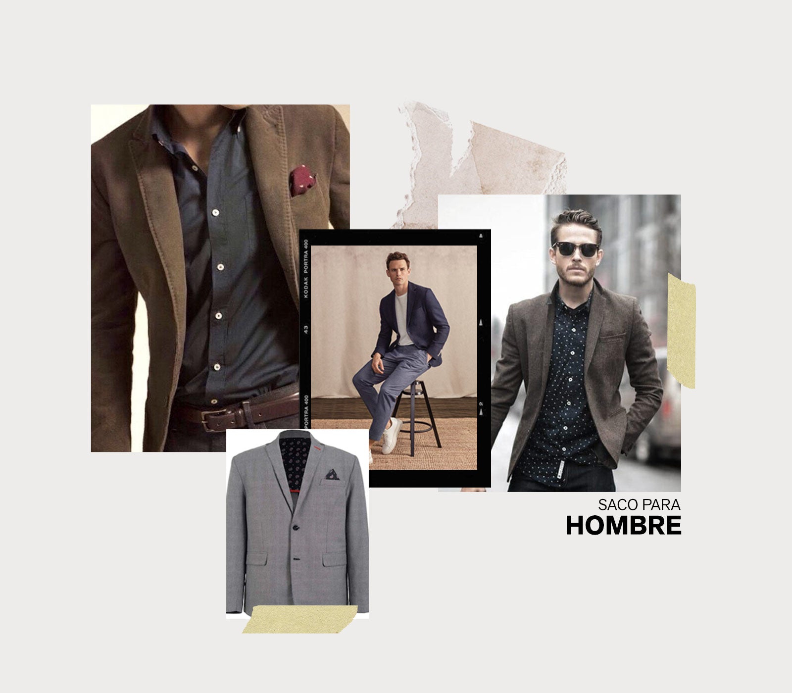 outfit con saco hombre