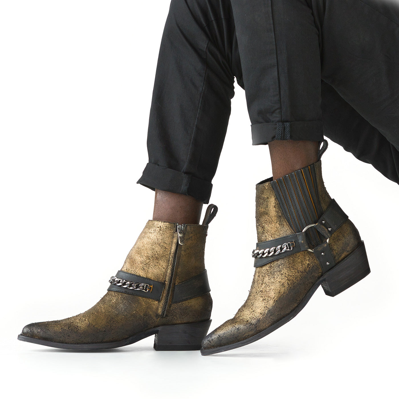 Gold Cowboy Boots for men - Mezcalero Boots – Mezcalero USA