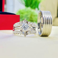 Load image into Gallery viewer, Beautiful Silver wedding set is the perfect set