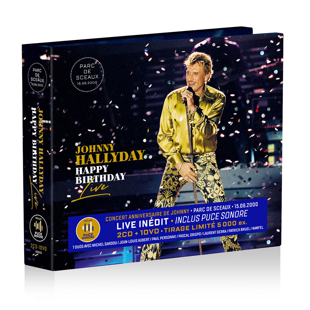 Happy Birthday Live 2cd 1dvd Inclus Puce Sonore Parc De Sceau Johnny Hallyday