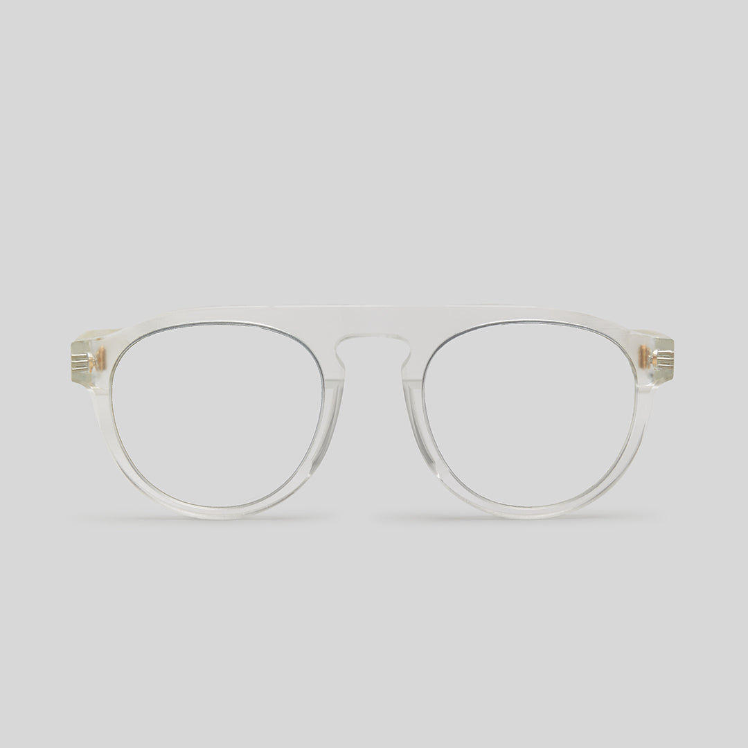 crystal aviator eyeglasses eco friendly sustainable fashion made in Japan unisex eyeglasses for men eyeglasses for women blue light blocker lenses