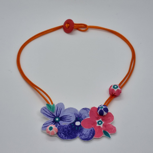 Statement Necklaces (made from recycled swimming costumes)