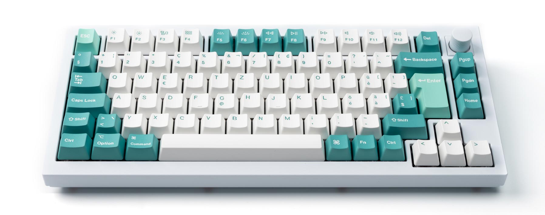 ISO OEM Dye Sub PBT Full Set Keycap Set-White Mint