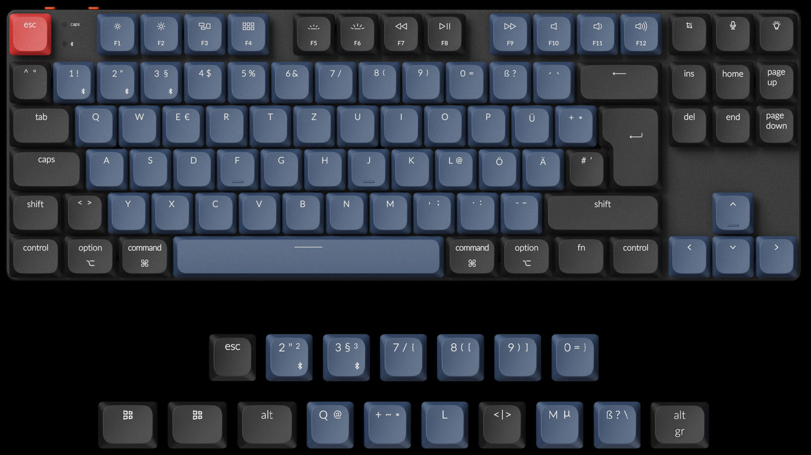 Keychron K1 Pro QMK/VIA Low-Profile Ultra-Slim Wireless Mechanical Keyboard ISO Layout