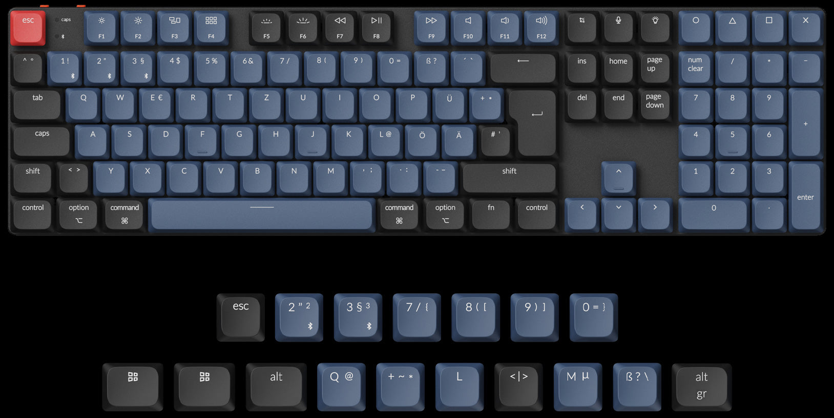 KeycKeychron K5 Pro QMK/VIA Low-Profile ultra-slim Wireless Mechanical Keyboard ISO Layout