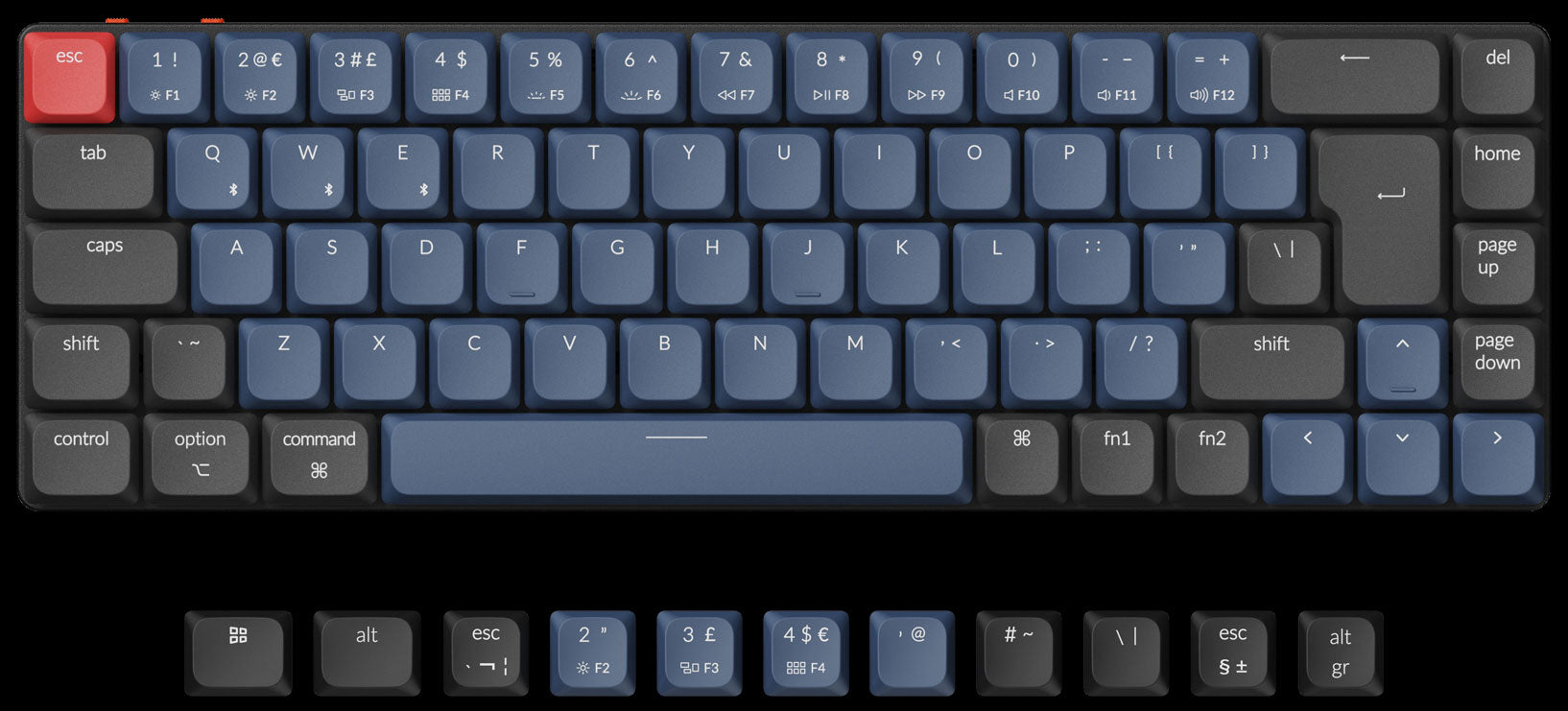 Keychron K7 Pro QMK/VIA Low-Profile Ultra-Slim Wireless Mechanical Keyboard ISO Layout