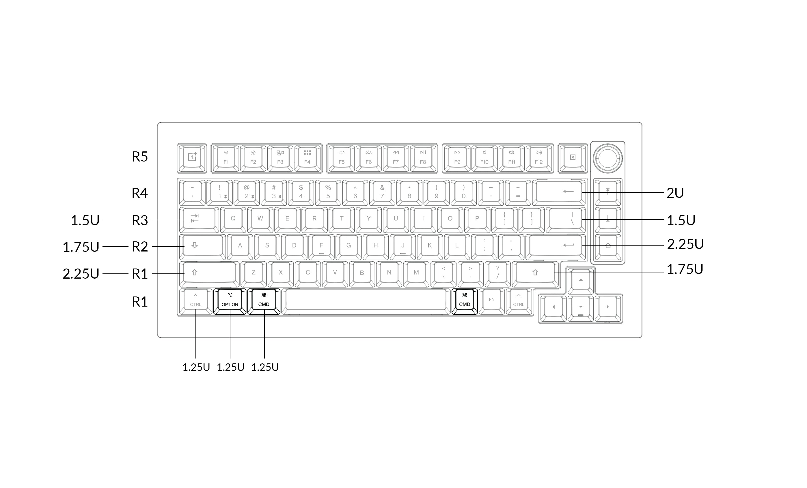 Keycap size-Keyboard 81 Pro