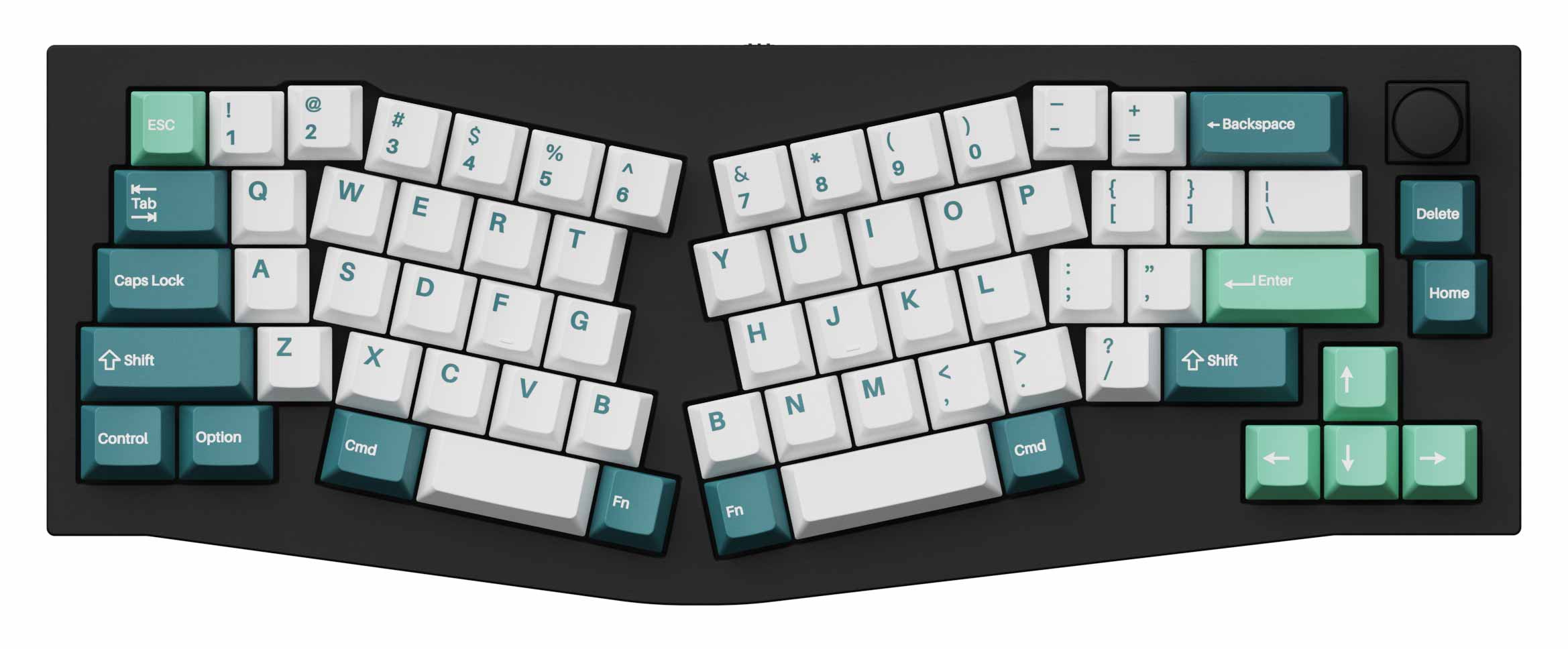 Keychron Double-Shot PBT Cherry Profile Full Keycap Set White Mint on Q8 Keyboard