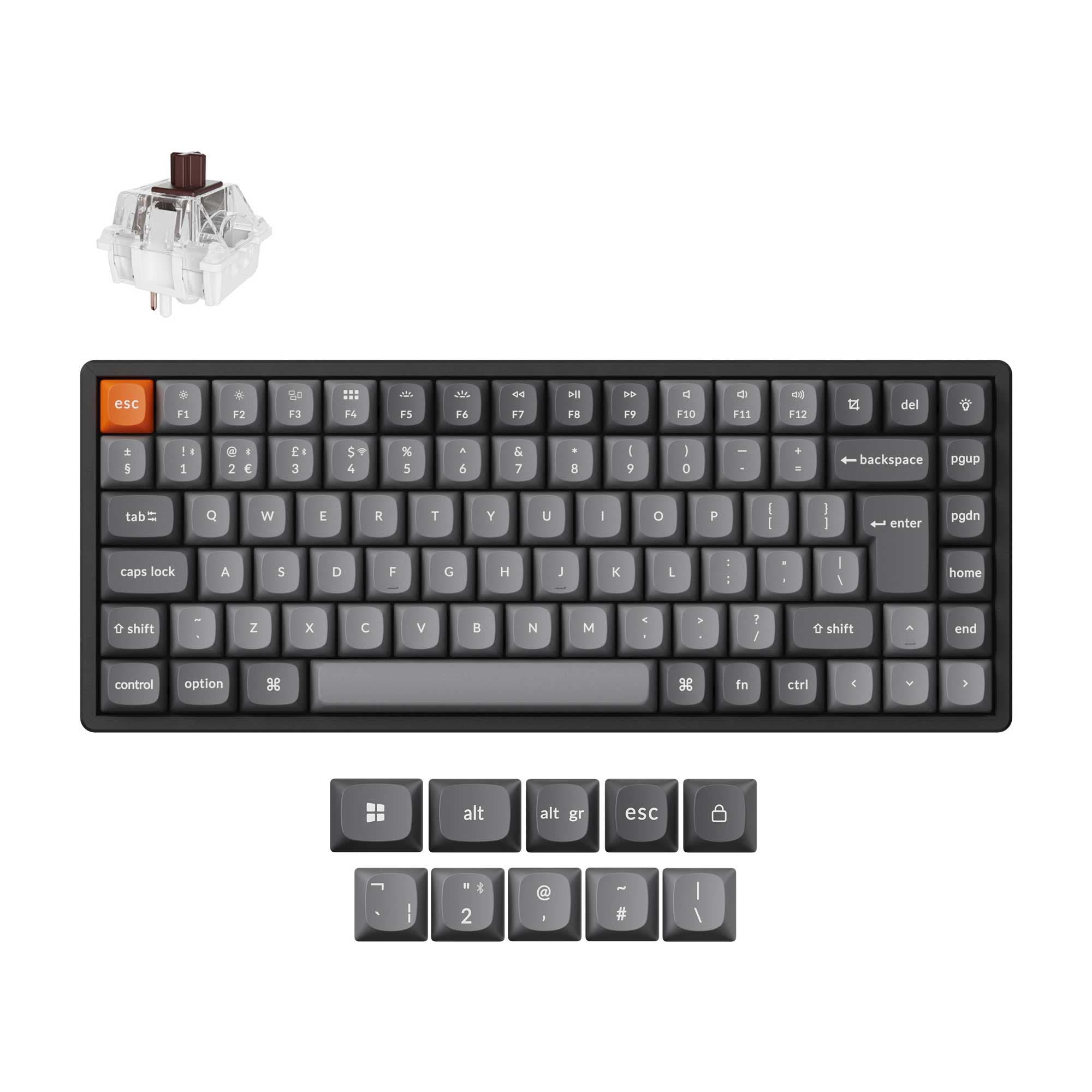 Keychron K2 Max QMK Wireless Mechanical Keyboard ISO Layout Collection - Image: 2