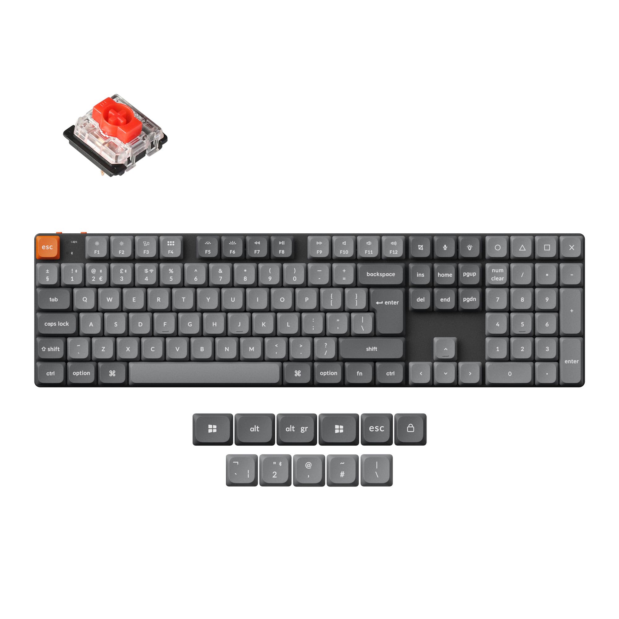 Keychron K5 Max QMK Wireless Custom Mechanical Keyboard ISO Layout Collection - Image: 1