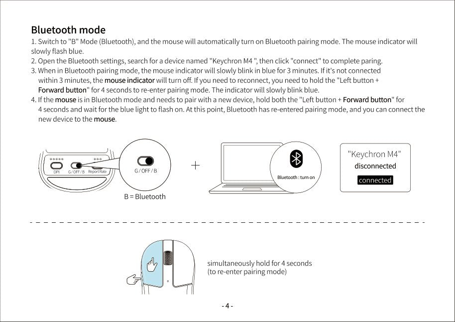 Keychron M4 Wireless Mouse User Manual-04