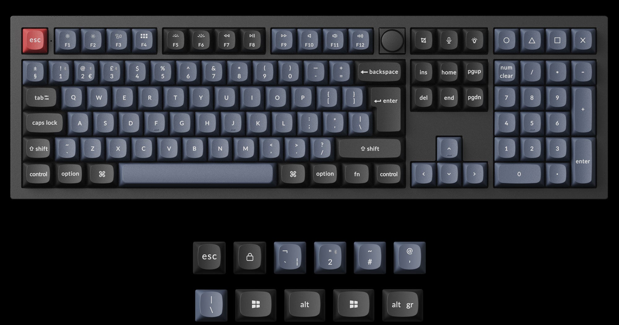 Keychron Q6 Pro QMK/VIA 100% layout wireless custom mechanical keyboard ISO Layout