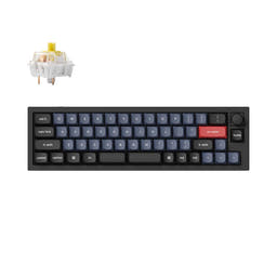 Keychron Q9 QMK Custom Mechanical Keyboard as variant: Fully Assembled Knob (Plus Version) / Carbon Black / Keychron K Pro Banana