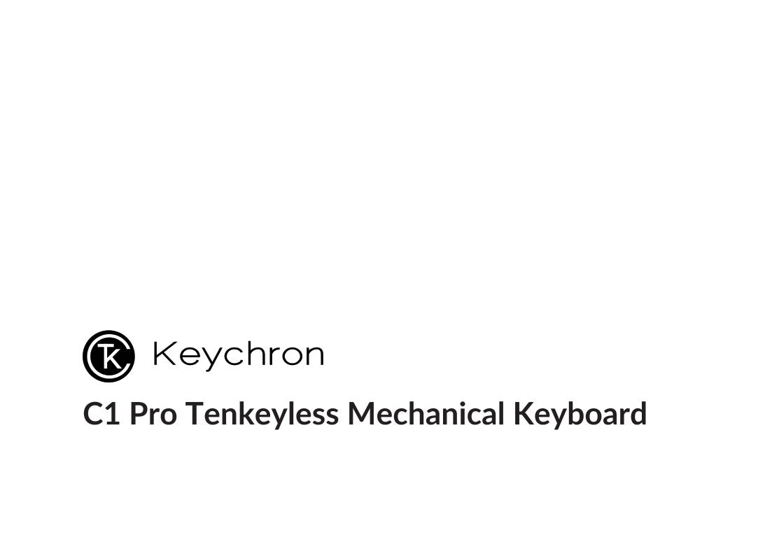 Keychron C1 Pro User Manual
