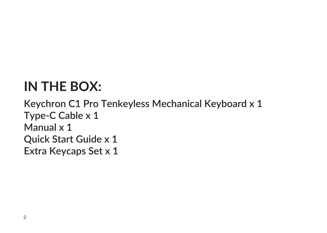 Keychron C1 Pro User Manual
