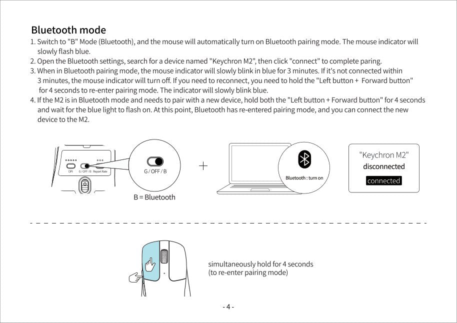 Keychron M2 Wireless Mouse User Manual