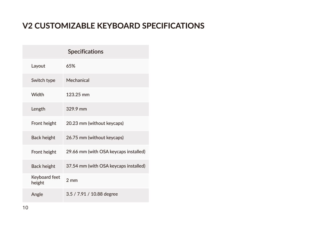 Keychron V2 Knob Version Keyboard User Manual