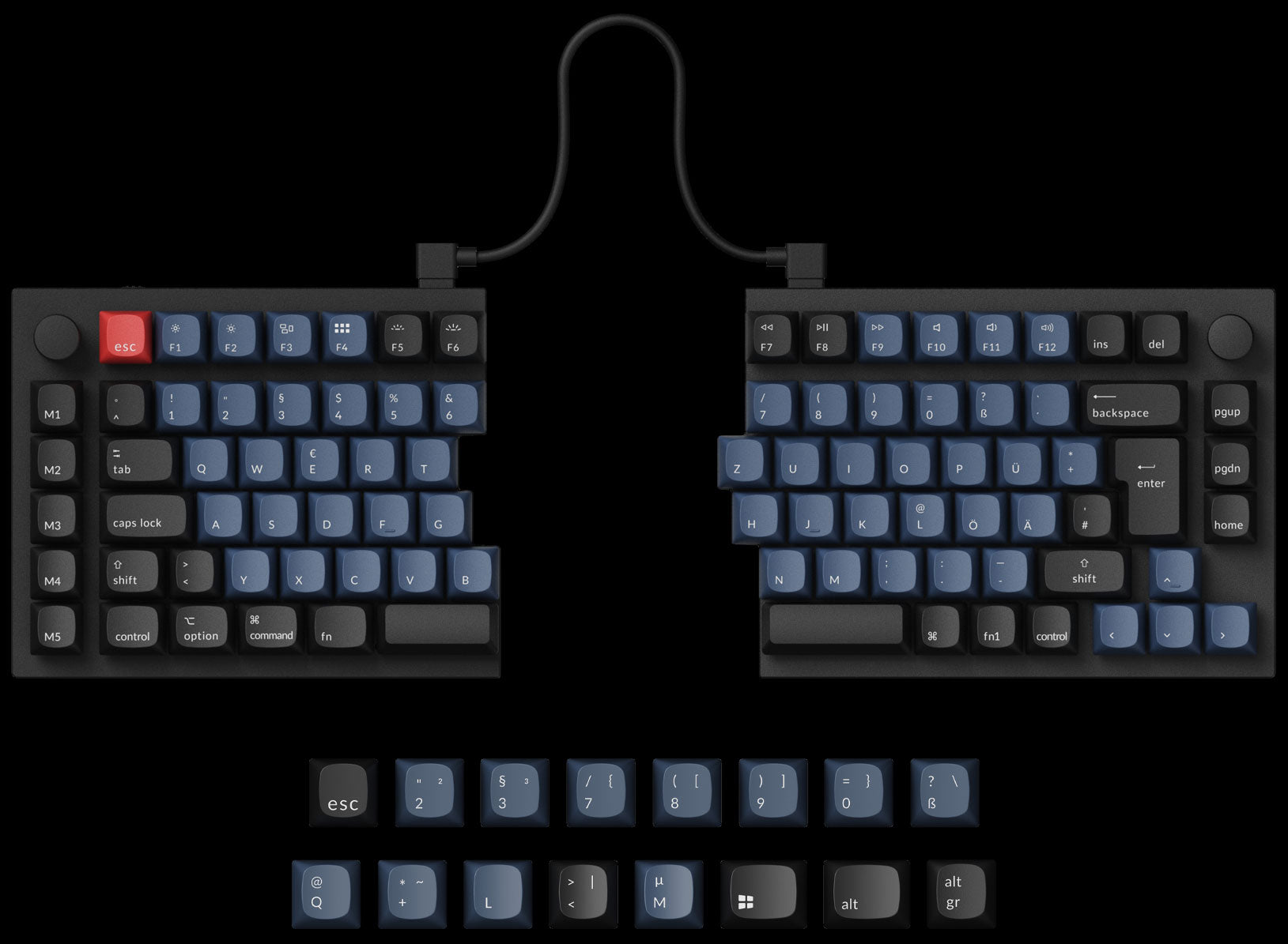 Keychron Q11 75% Layout Split Custom Mechanical Keyboard ISO Layout