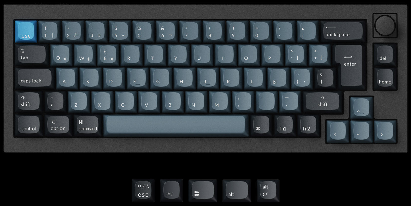 Keychron Q2 Pro QMK/VIA Wireless 65% layout Custom Mechanical Keyboard ISO Layout