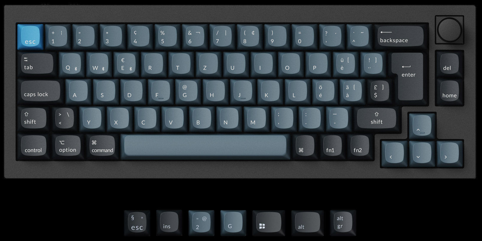 Keychron Q2 Pro QMK/VIA Wireless 65% layout Custom Mechanical Keyboard ISO Layout