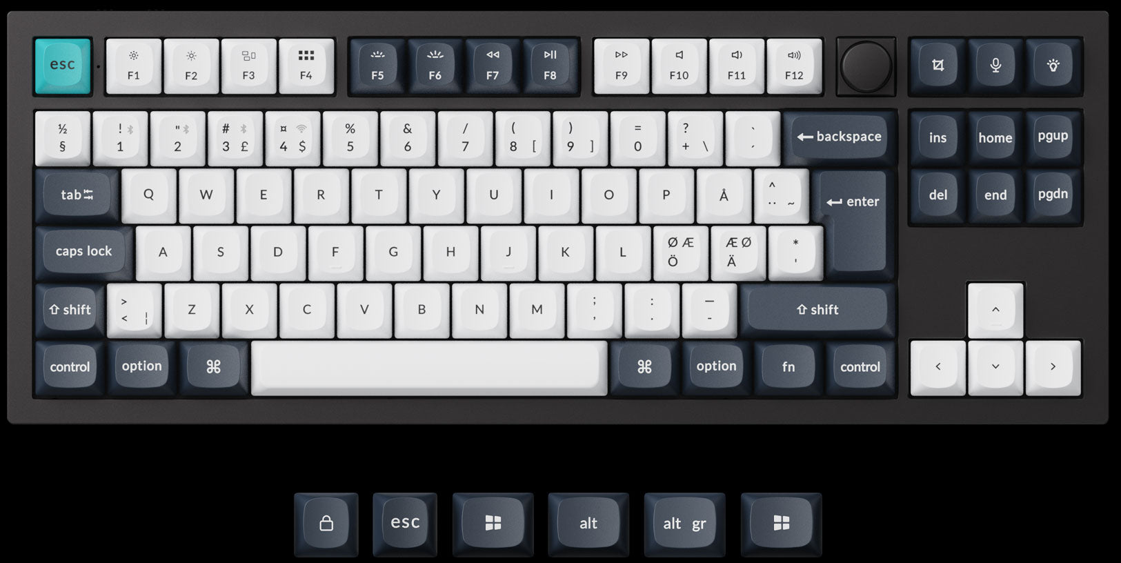 Keychron Q3 Max 80% layout QMK Custom Mechanical Keyboard ISO Layout