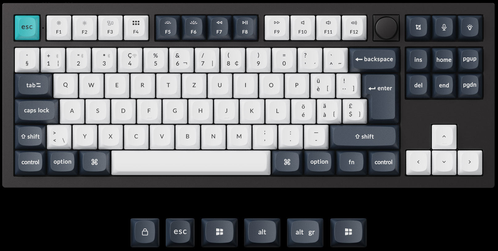 Keychron Q3 Max 80% layout QMK Custom Mechanical Keyboard ISO Layout