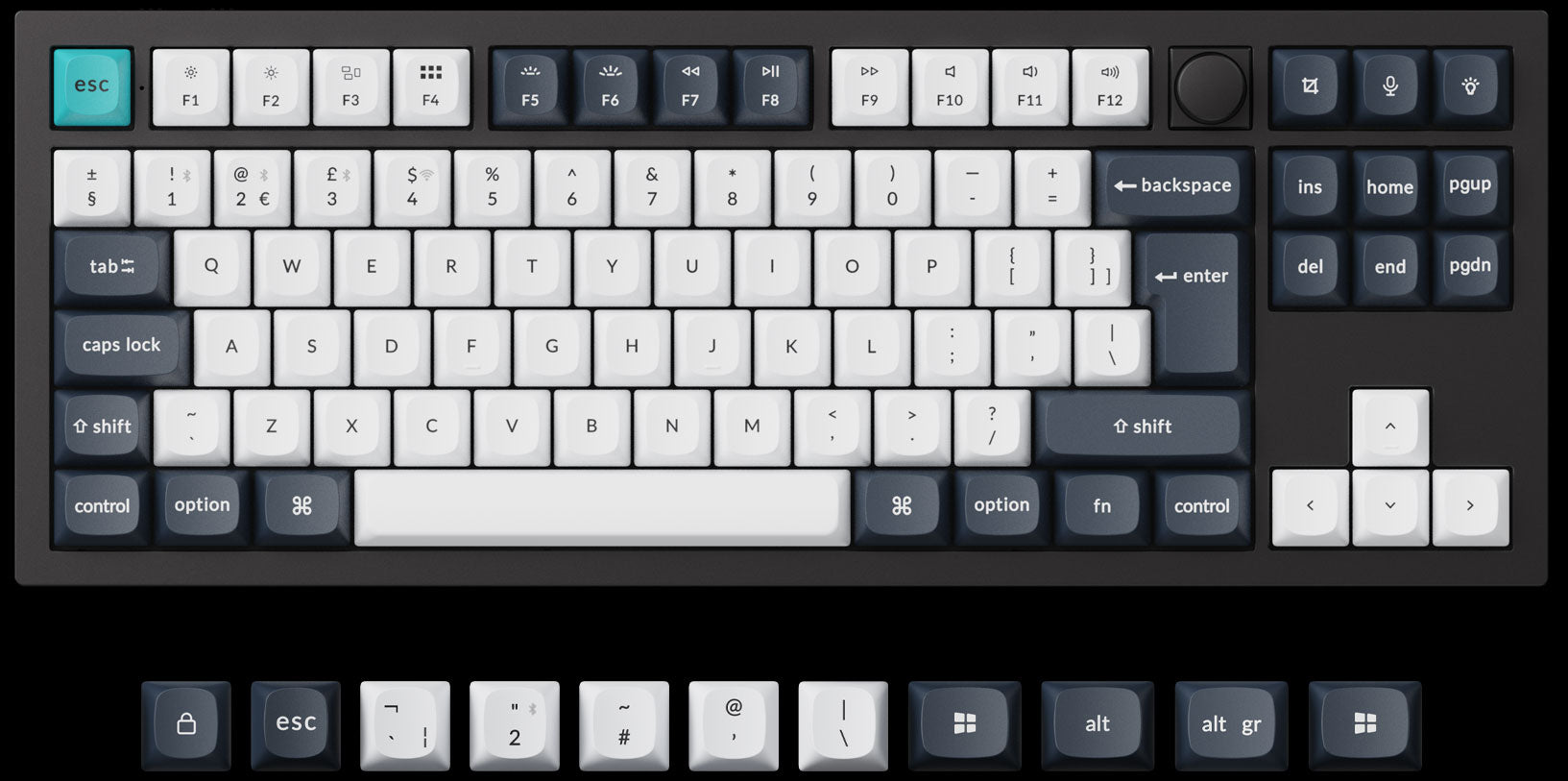 Keychron Q3 Max 80% layout QMK Custom Mechanical Keyboard ISO Layout