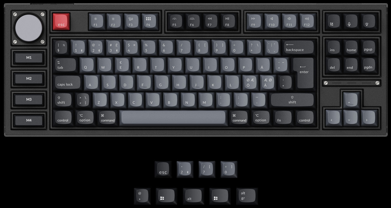 Keychron Q3 Pro QMK/VIA 80% layout wireless custom mechanical keyboard ISO Layout